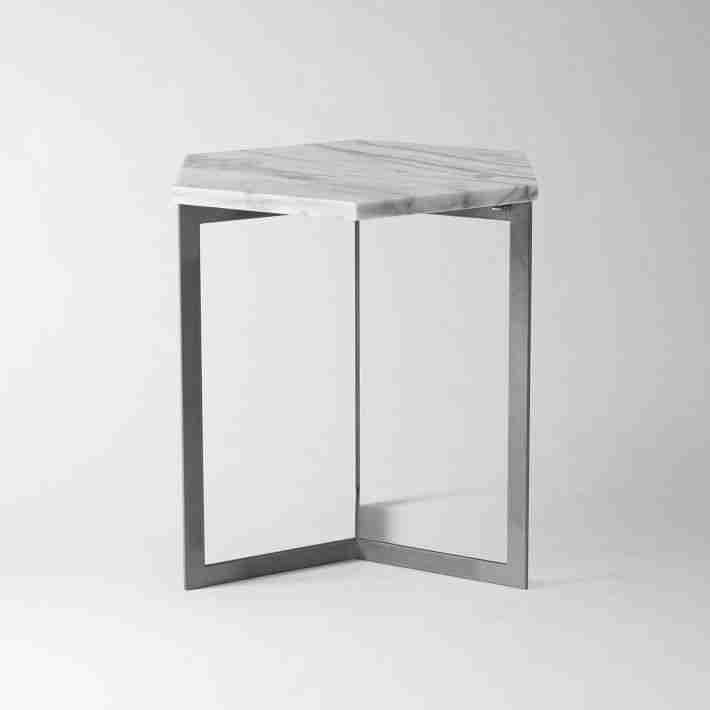 Hex Side Table - Steel
