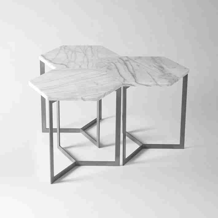 Hex Side Table - Steel