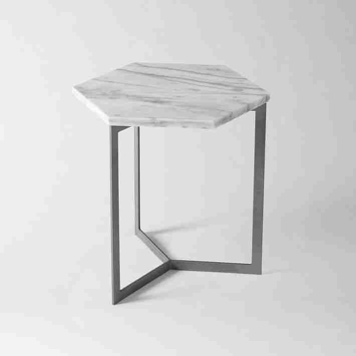 Hex Side Table - Steel