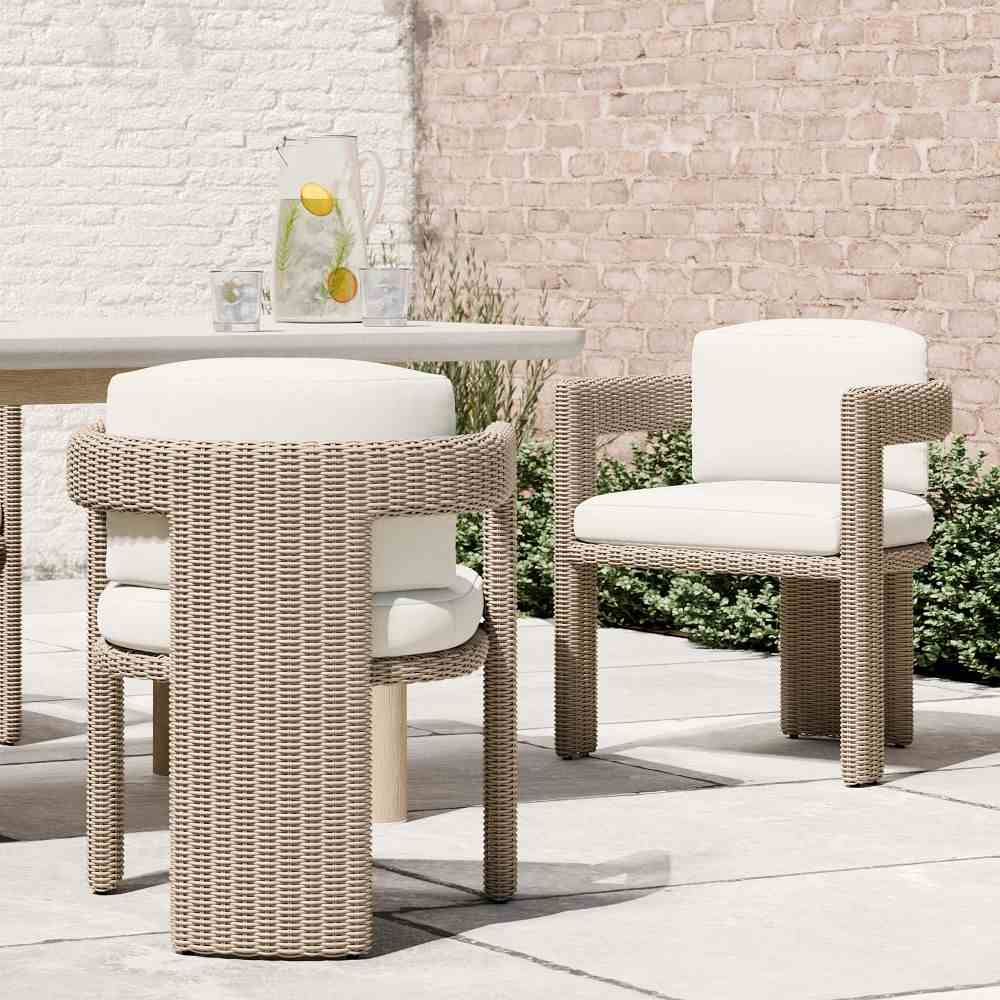 Westport Wicker Outdoor Barrel Dining Chair (Set of 2)