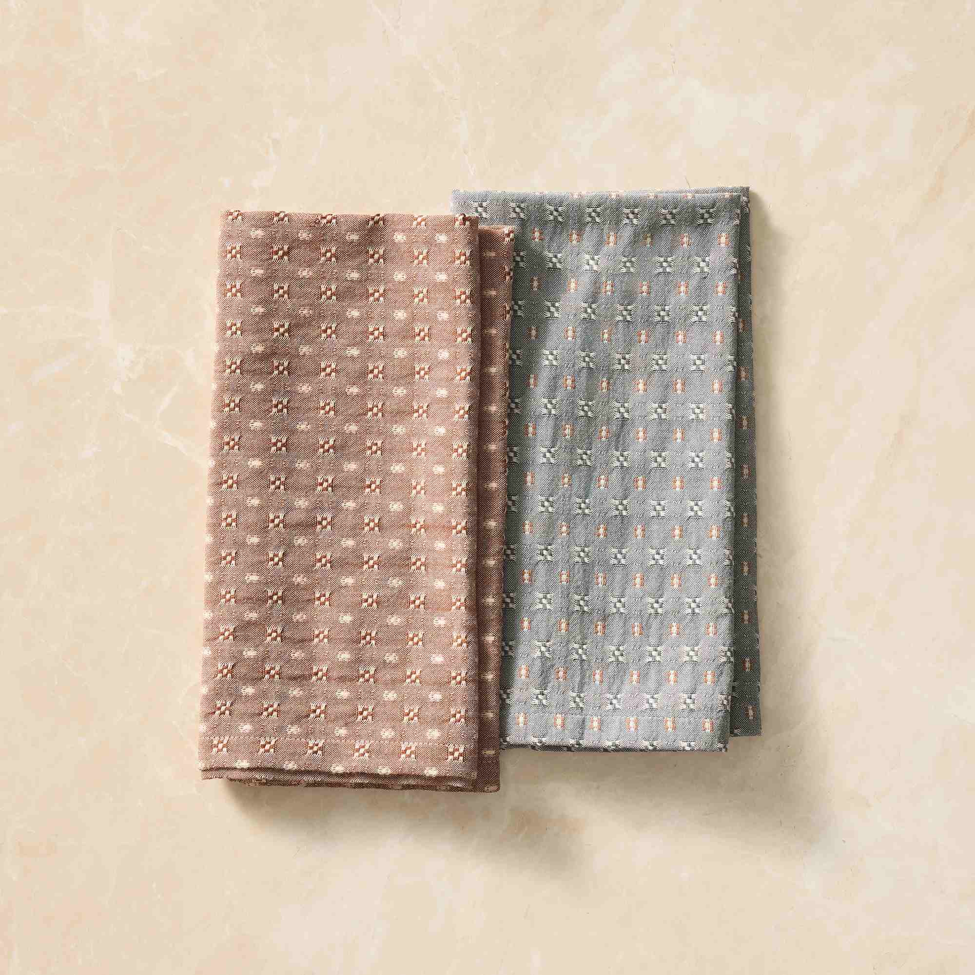 west elm | Micro Pattern Cotton Napkin Sets