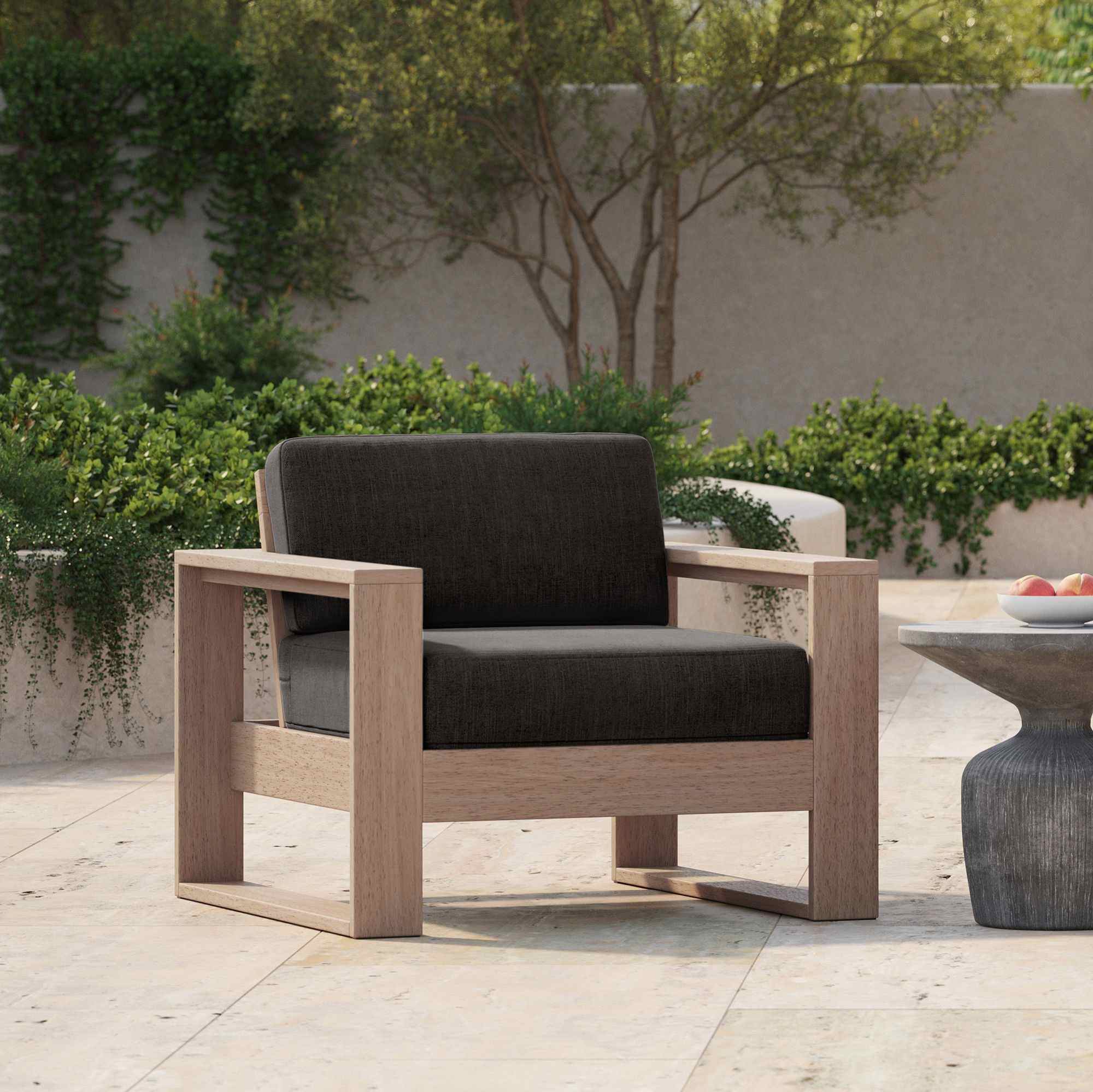 Portside Outdoor Lounge Chair, Slate