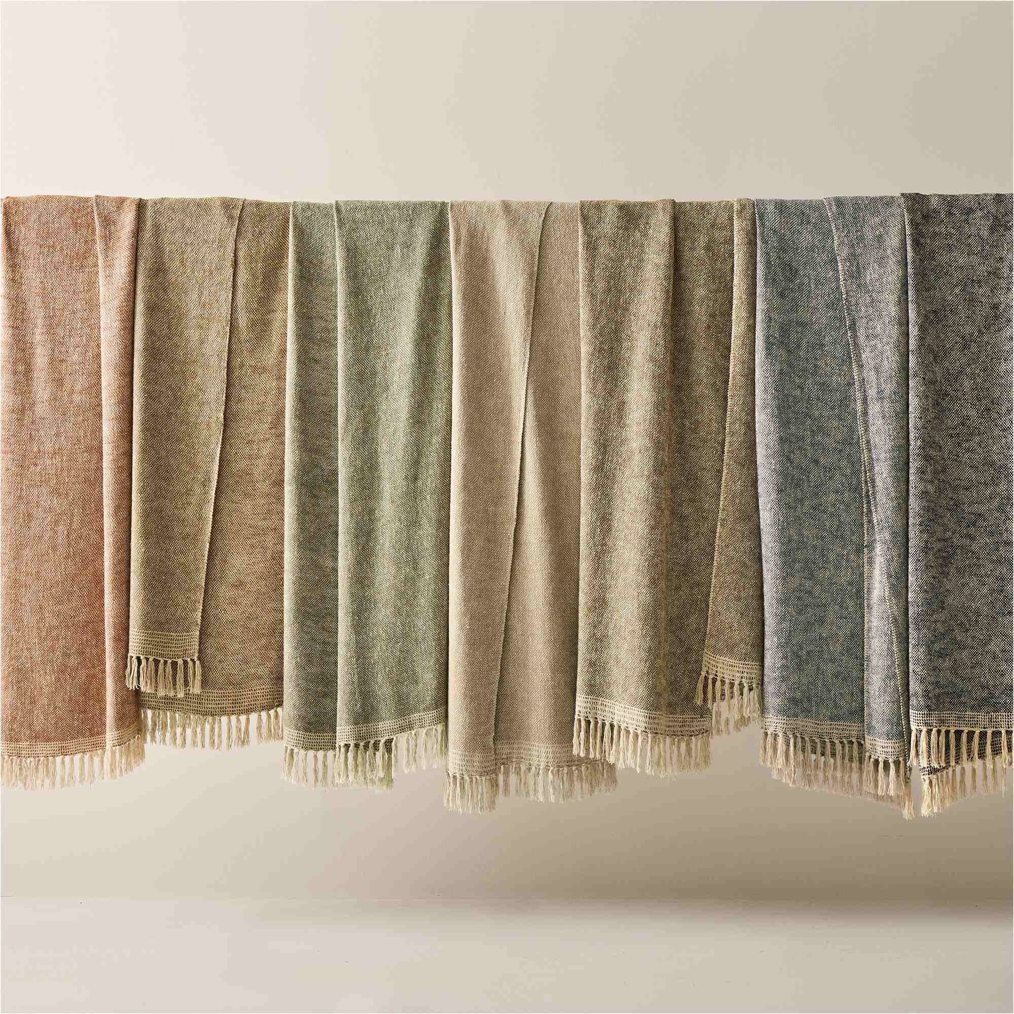 west elm | Two-Tone Chunky Linen Throw