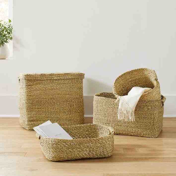 Metallic Woven Console Basket