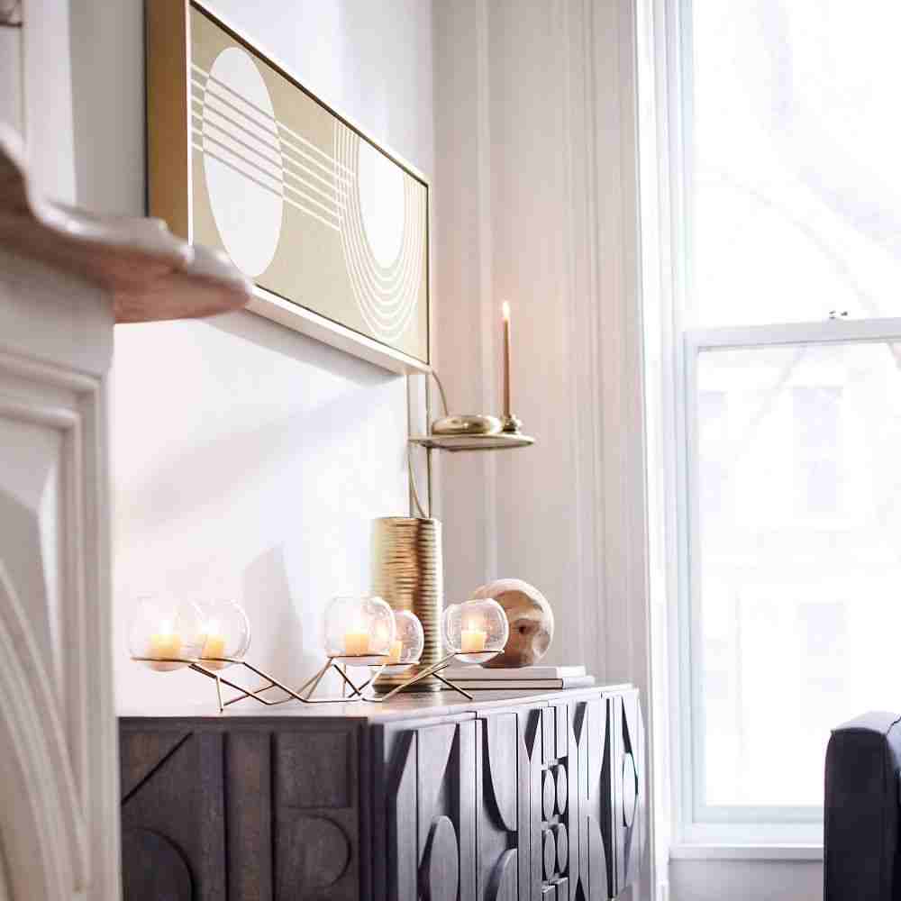 west elm | Brass + Glass Globe Centerpiece