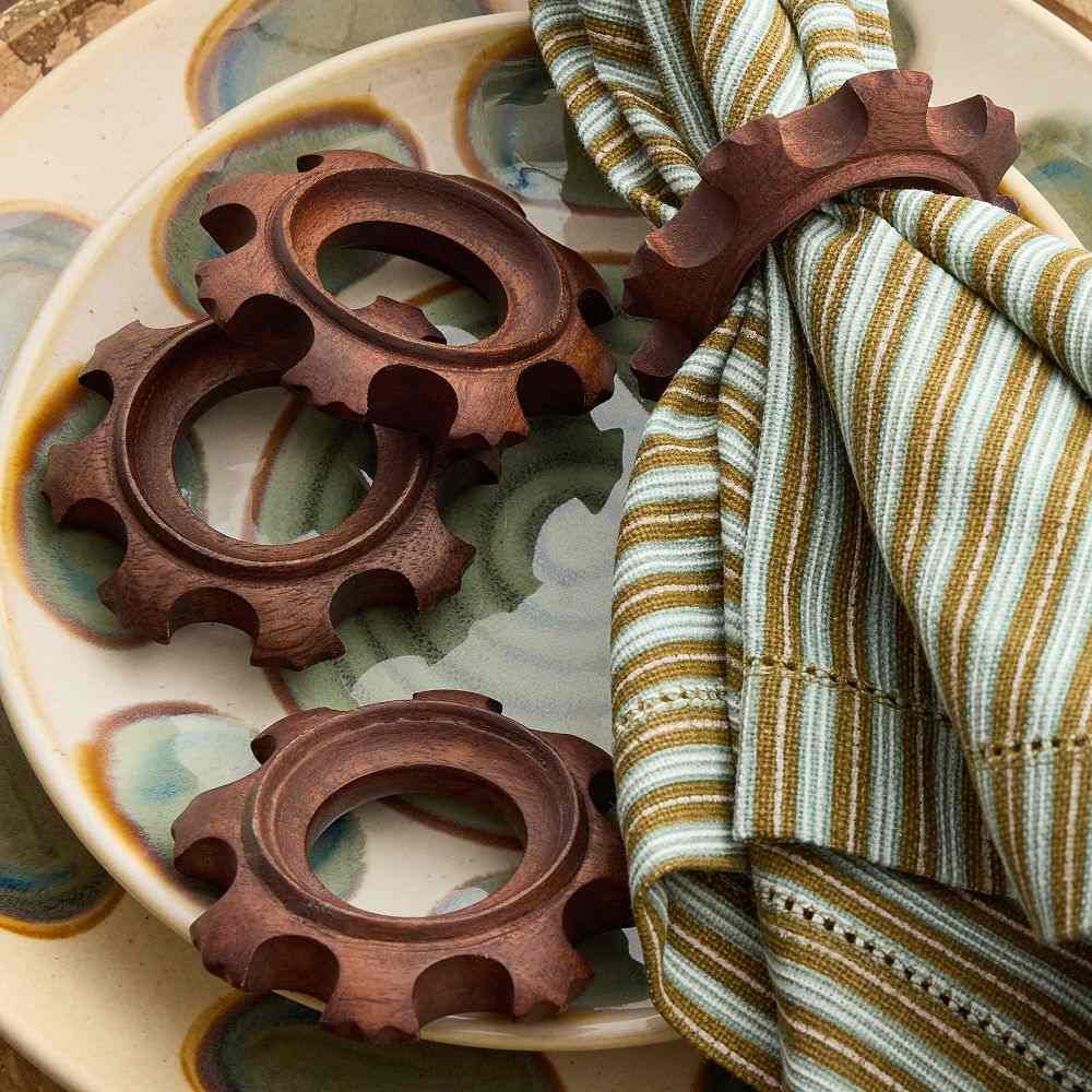 west elm | Pierce & Ward Delroy Wood Napkin Ring Sets