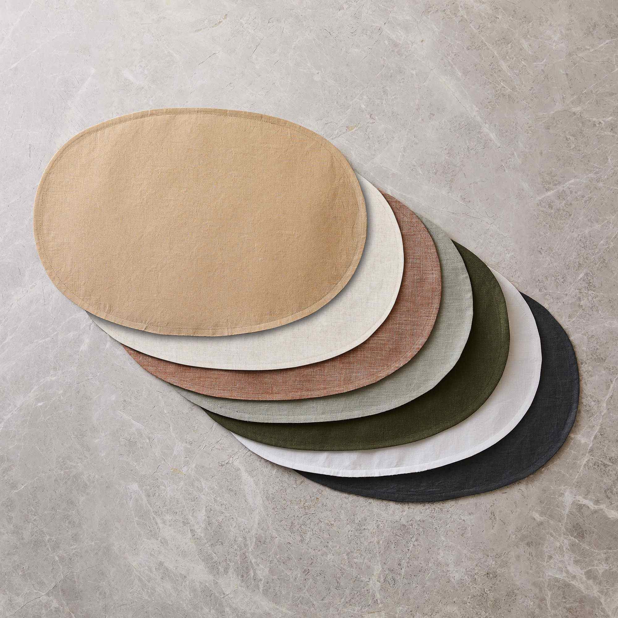 European Linen Oval Placemats