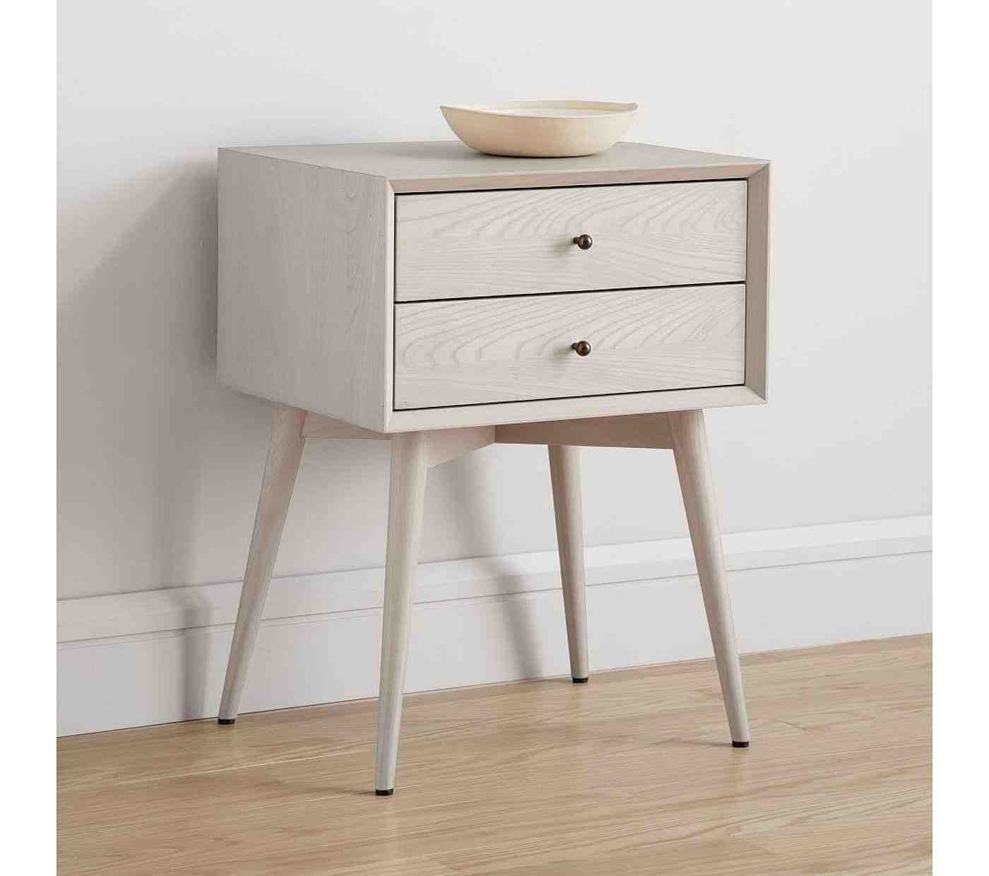 Mid-Century Nightstand - Pebble