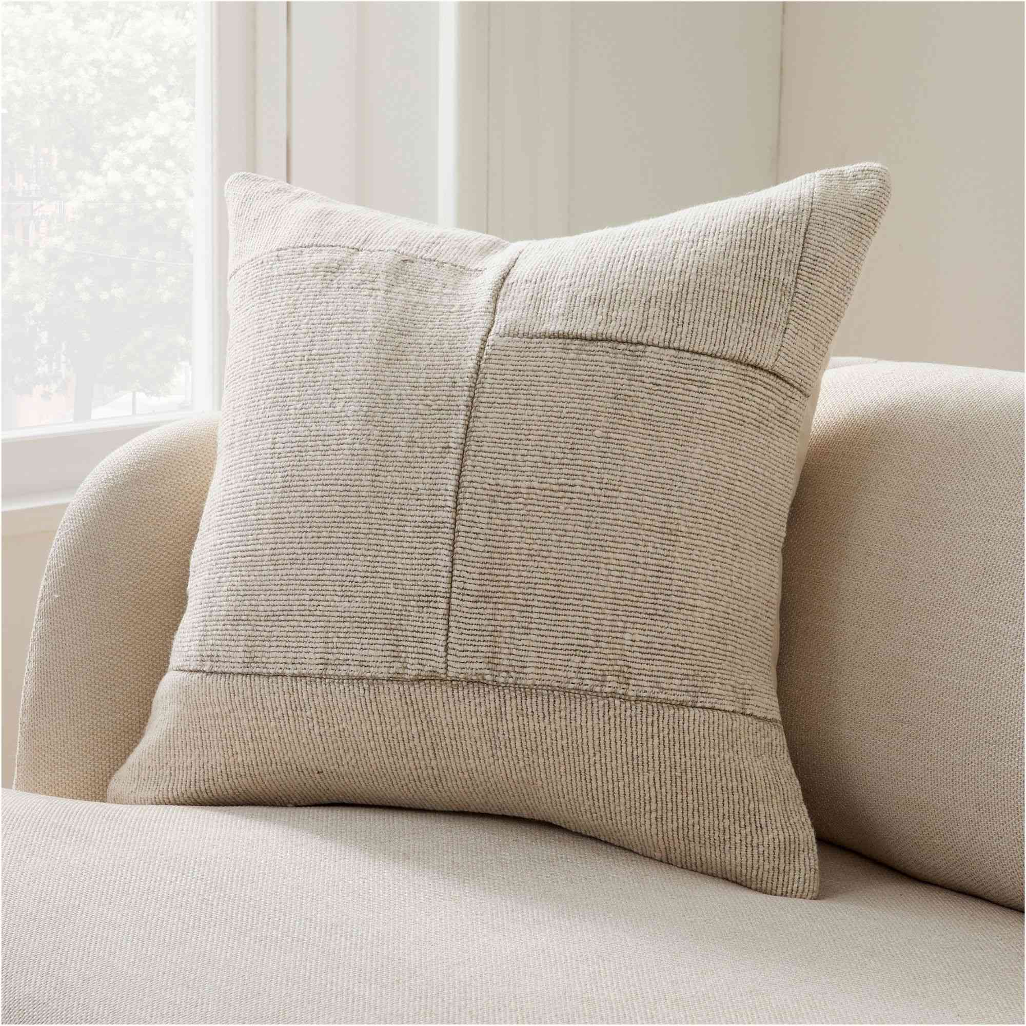 Stonewash Linen Cotton Patchwork Pillow Cover