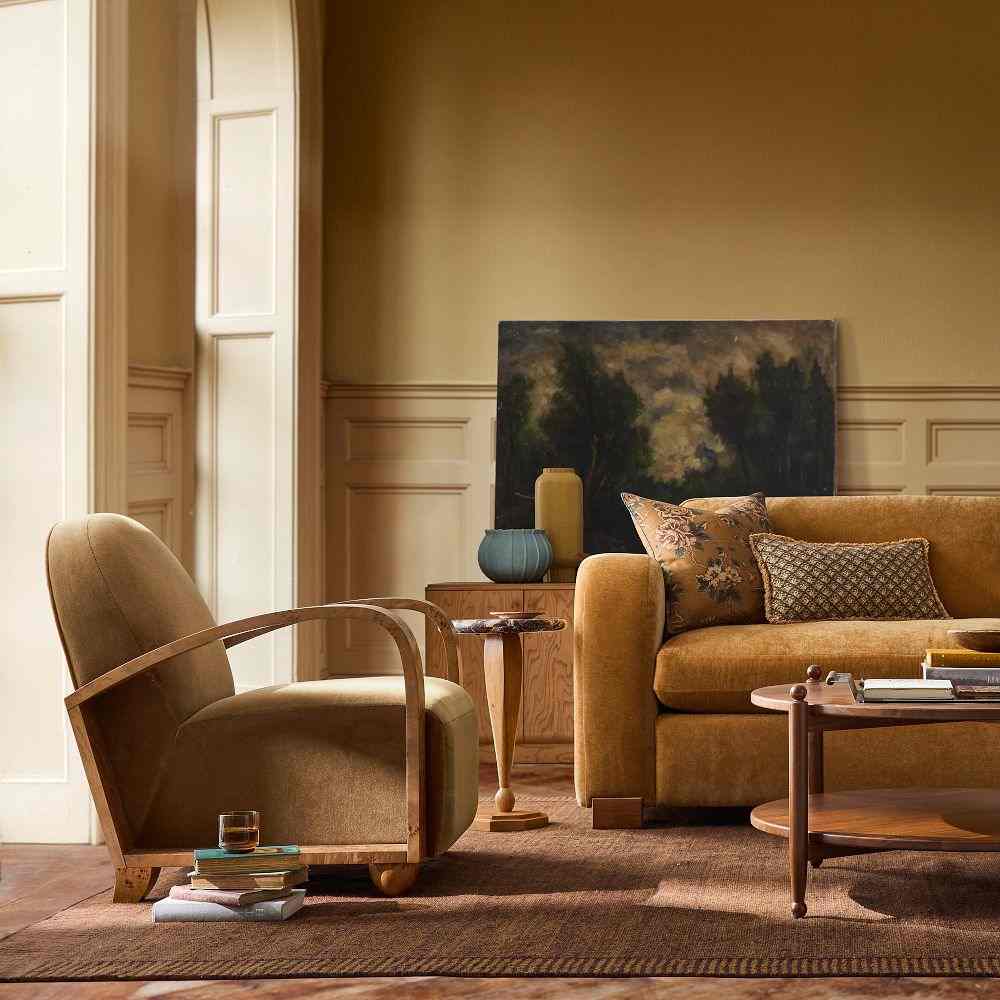 west elm | Pierce & Ward Wild Garden Pillow Cover, 20"x20", Dark Ochre