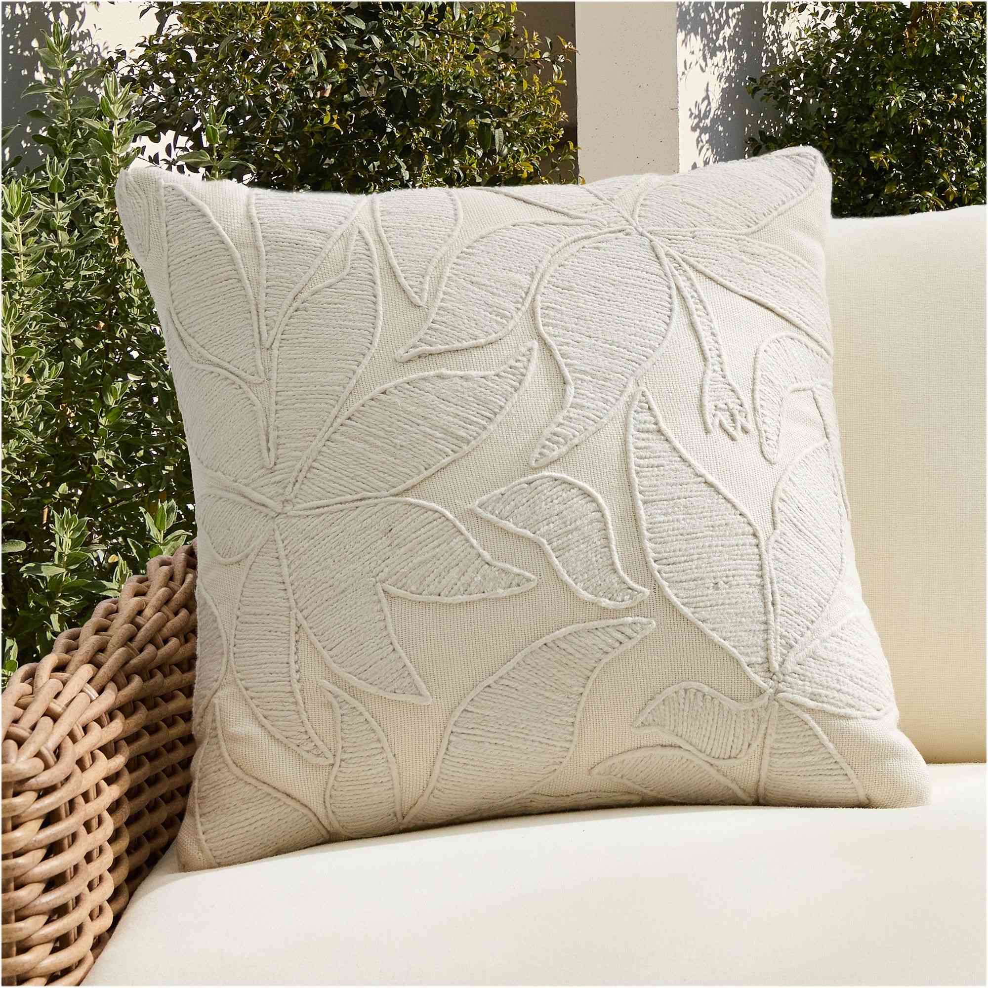 Outdoor Embroidered Canopy Pillow