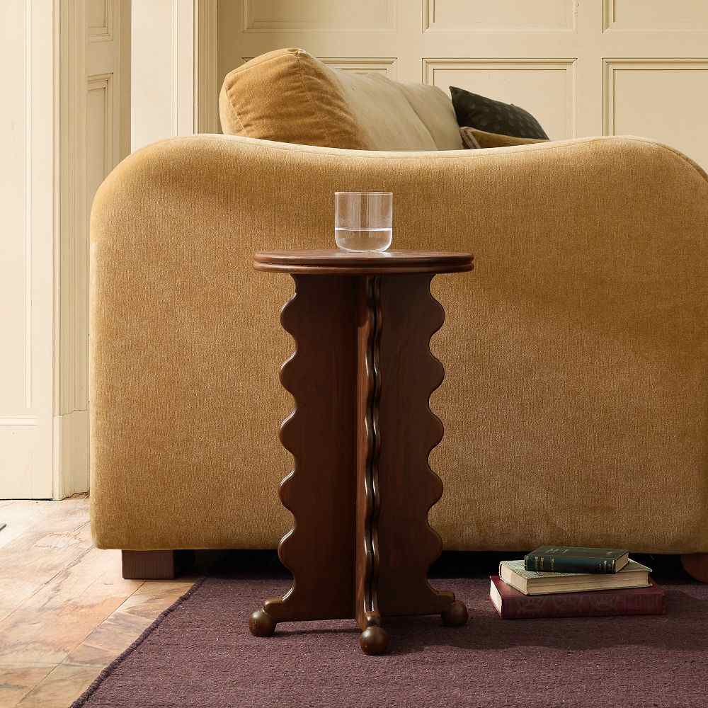 west elm | Pierce & Ward Scalloped Drink Table (12")