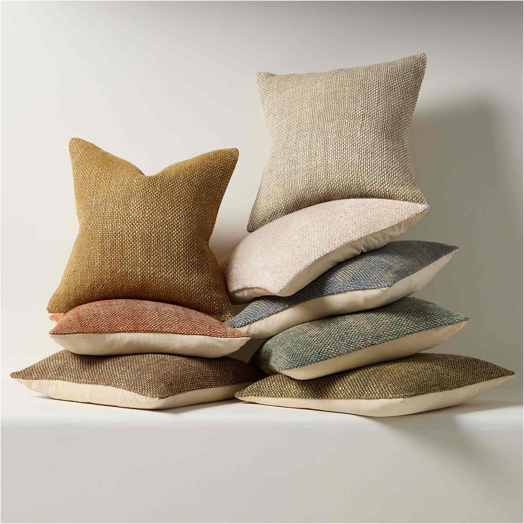 Two Tone Chunky Linen PC20x20Marina Blue