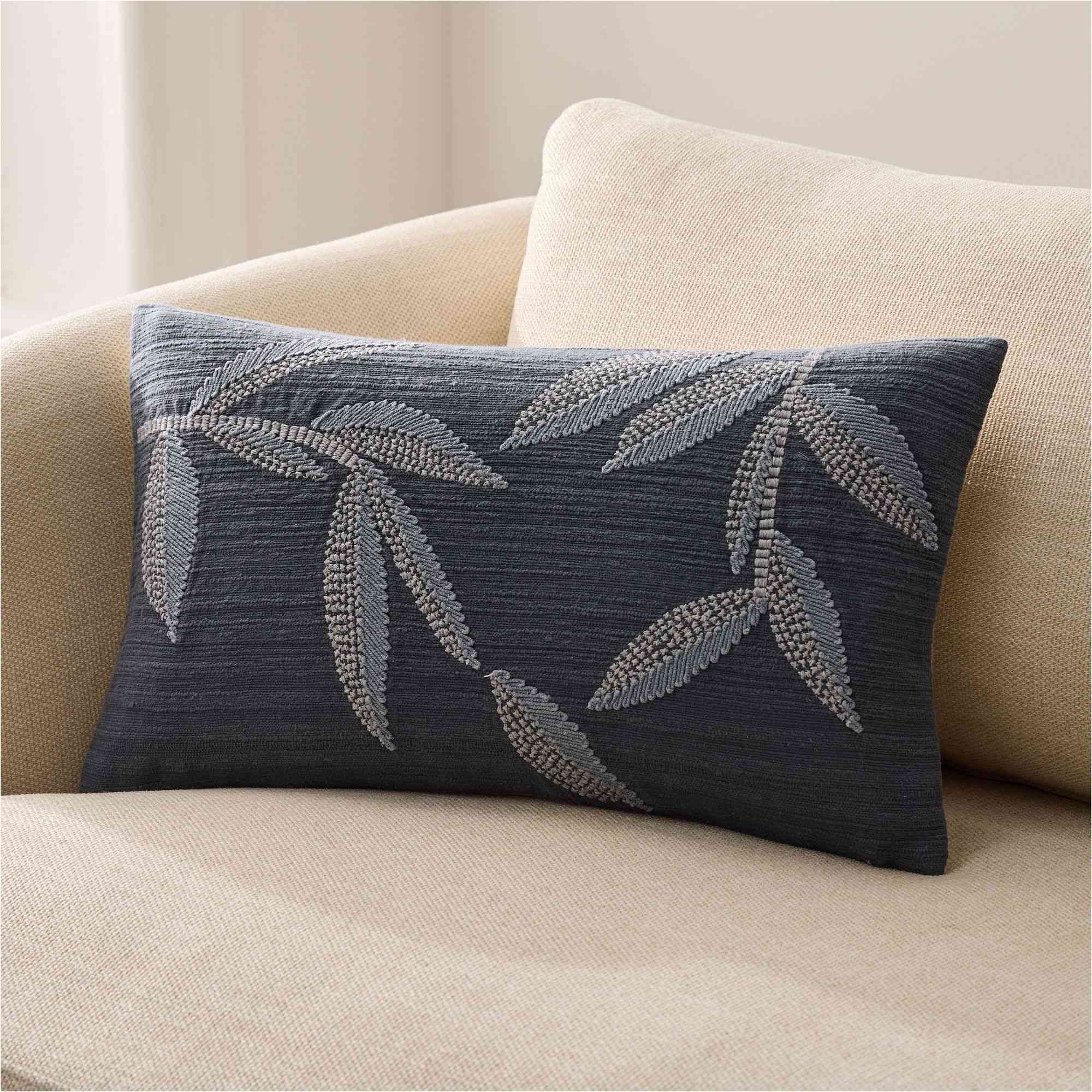 Embroidered Flora Pillow Cover
