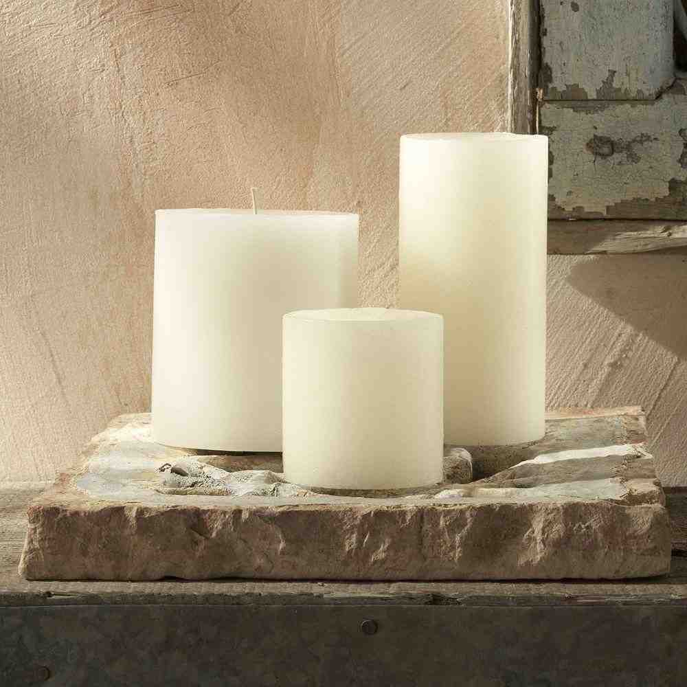 Unscented Wax Pillar Candle