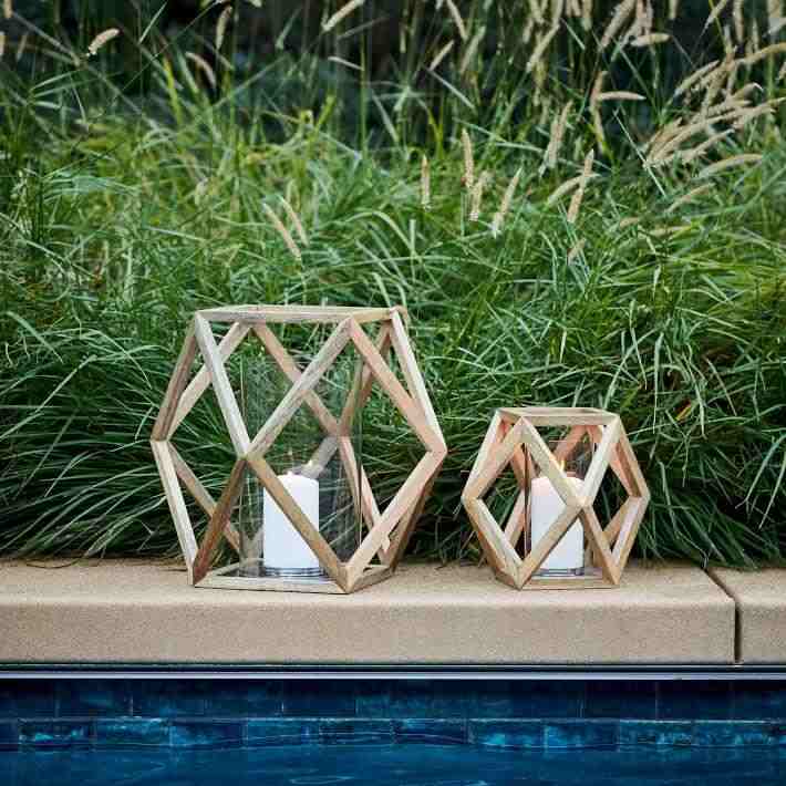 Angular Wood Lantern