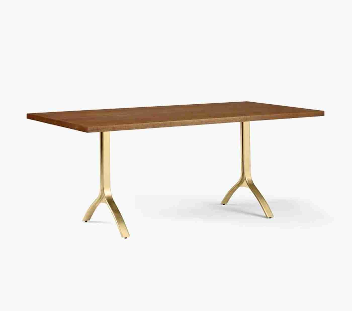 Avery Wishbone Dining Table, 74", Toffee