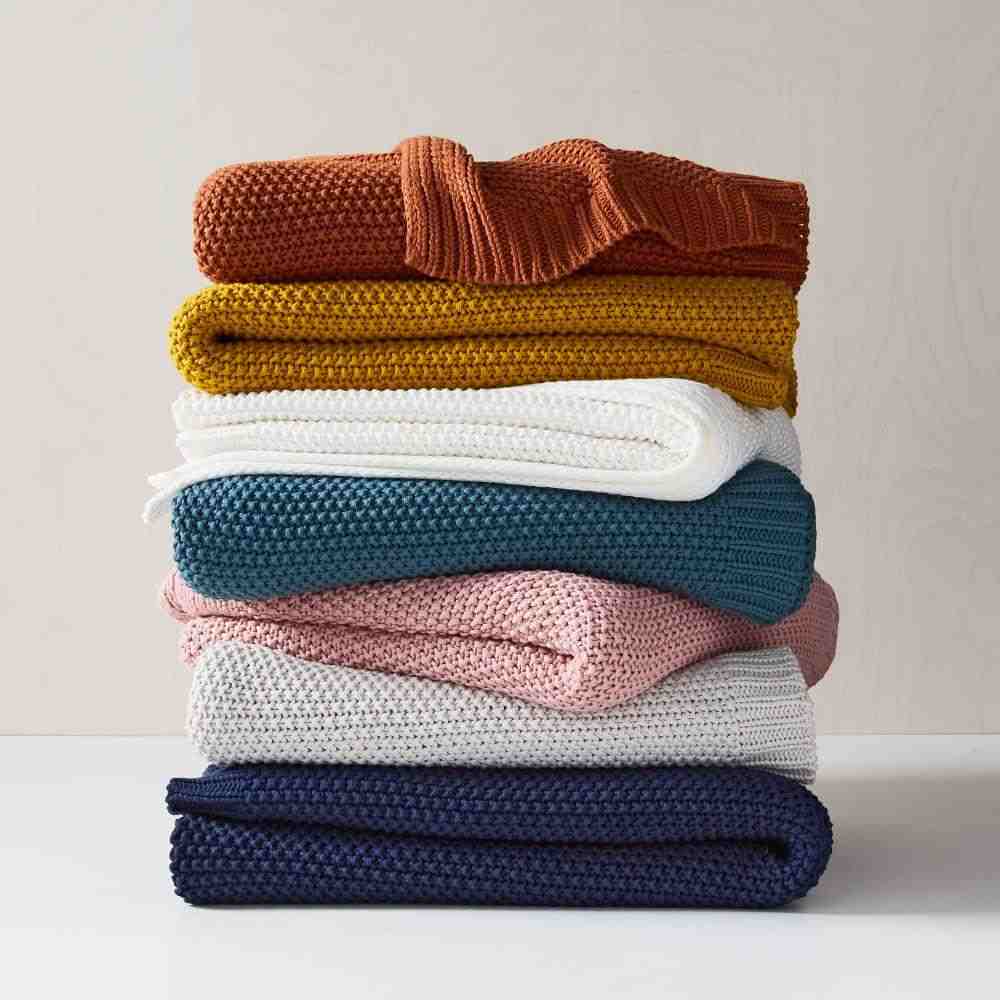 Cotton Knit Throws