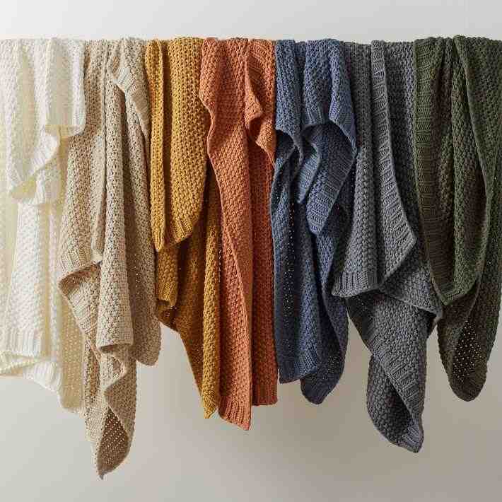 Chunky Cotton Knit Throw