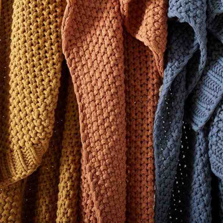 Chunky Cotton Knit Throw