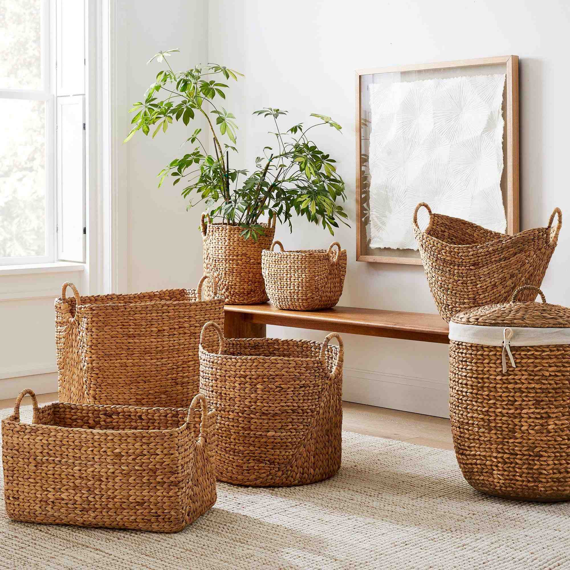 Curved Handwoven Utility Basket