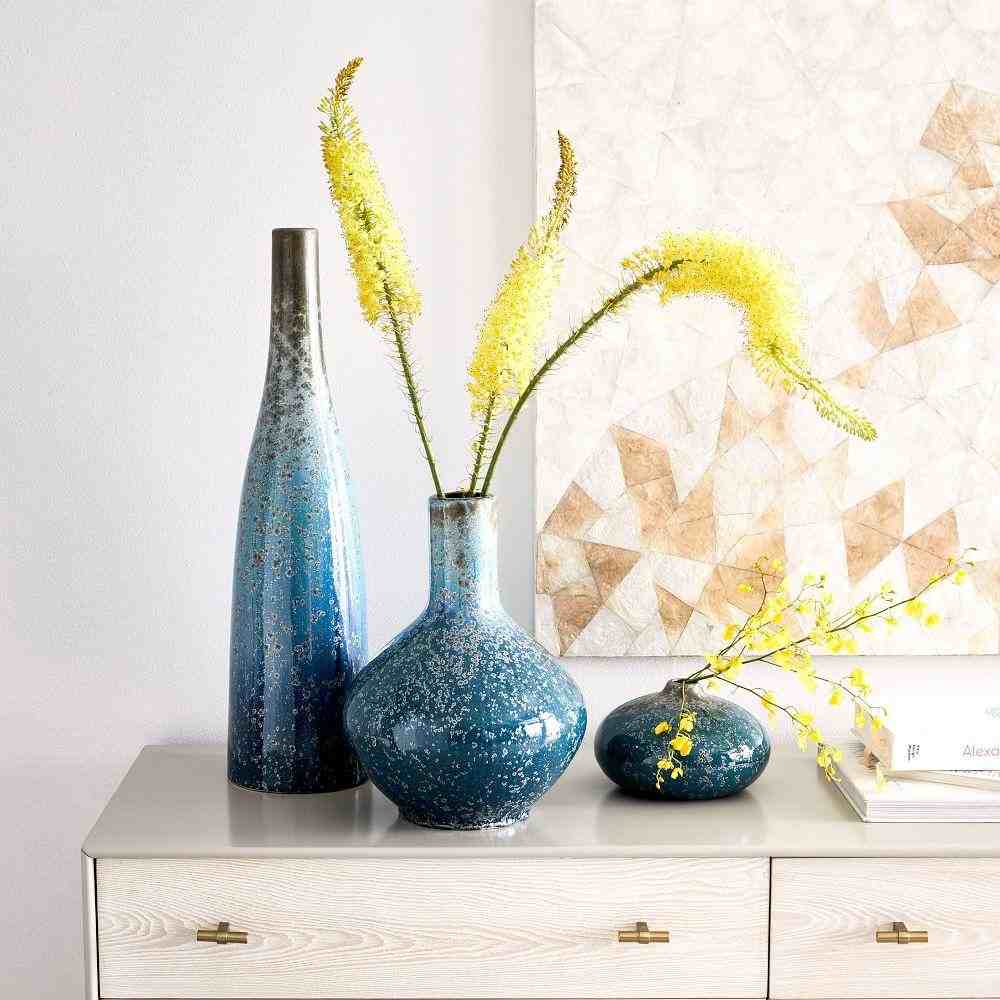Reactive Glaze Vases - Light Blue