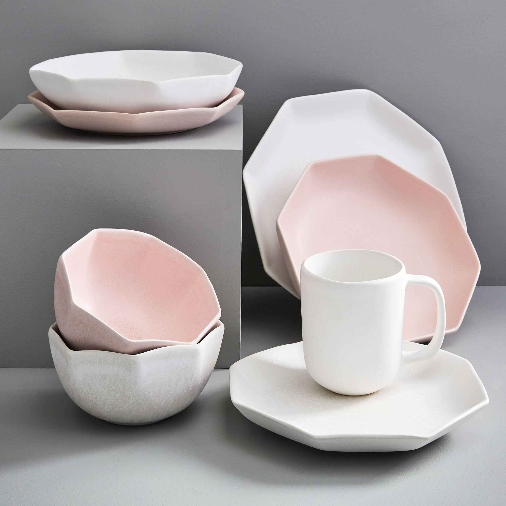 Gemstone Stoneware Dinnerware - Dusty Pink