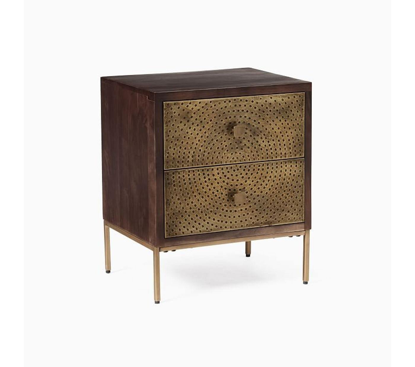 Decker Nightstand, Brass