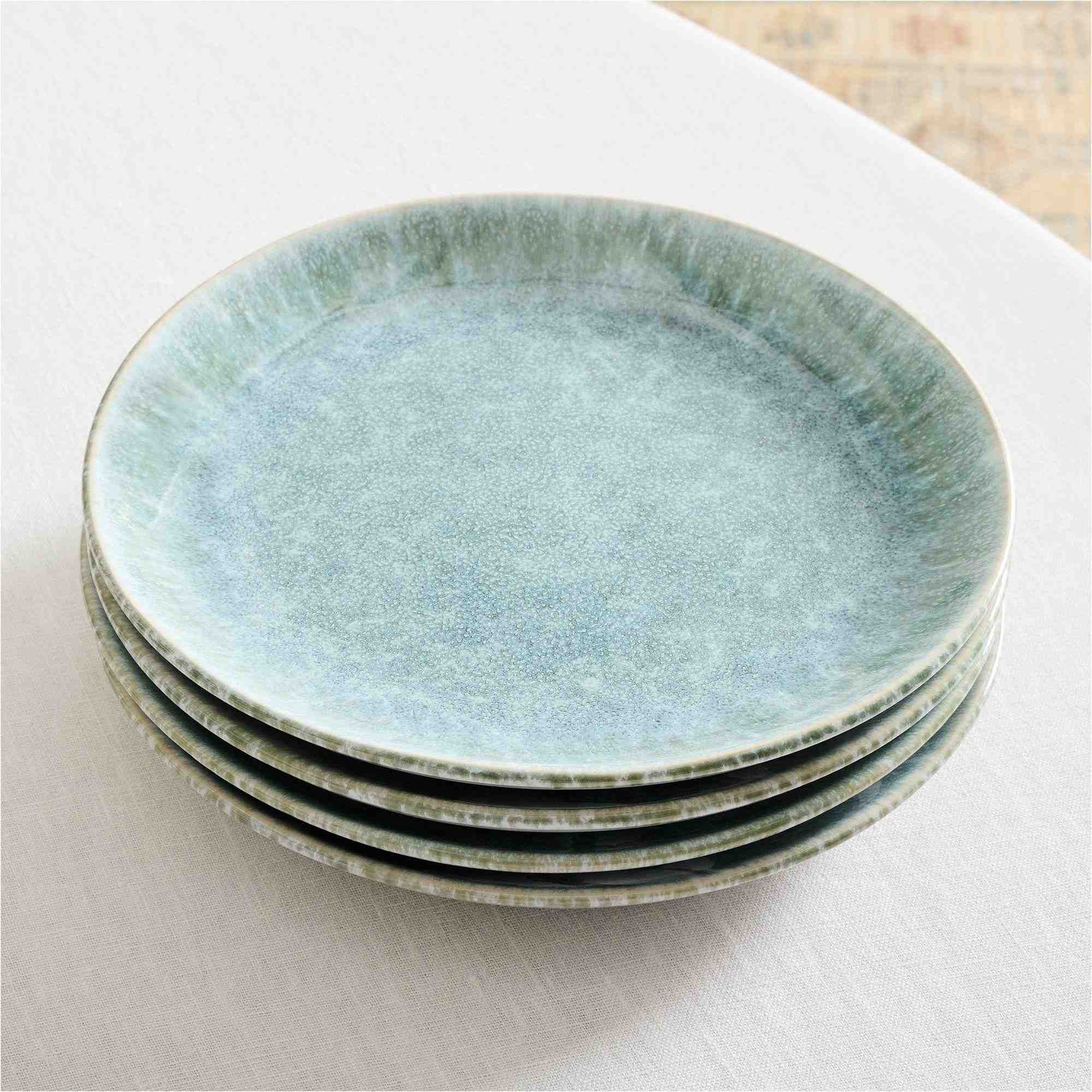 Reactive Glaze Dinner Plate, Dusty Mint, Set of 4