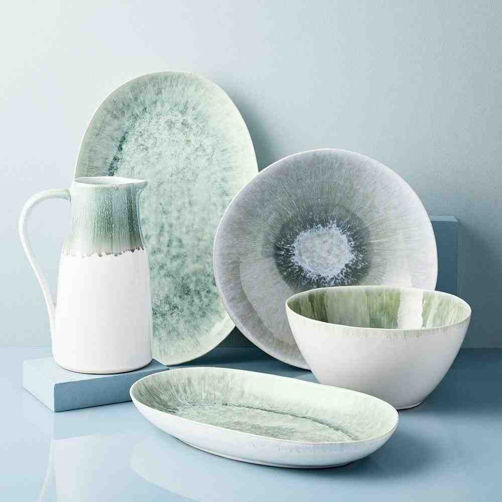 Reactive Glaze Serveware - Dusty Mint