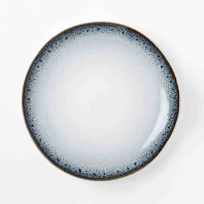west elm | Reactive Glaze Dinner Plate - Black/White, Set of 4