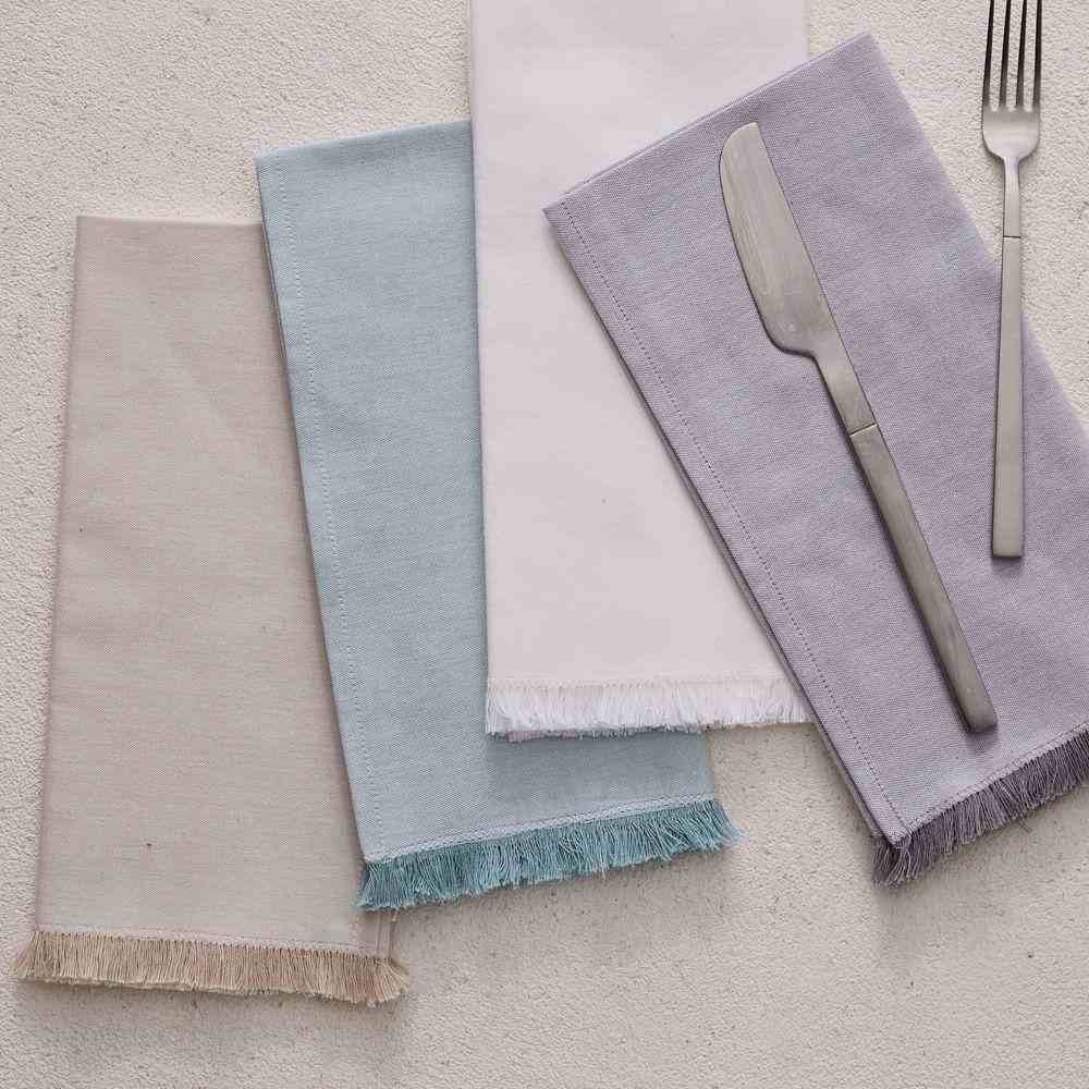 Frayed Edged Napkins (Set of 4)