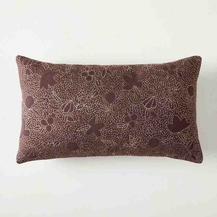 Embroidered Vintage Floral Pillow Cover