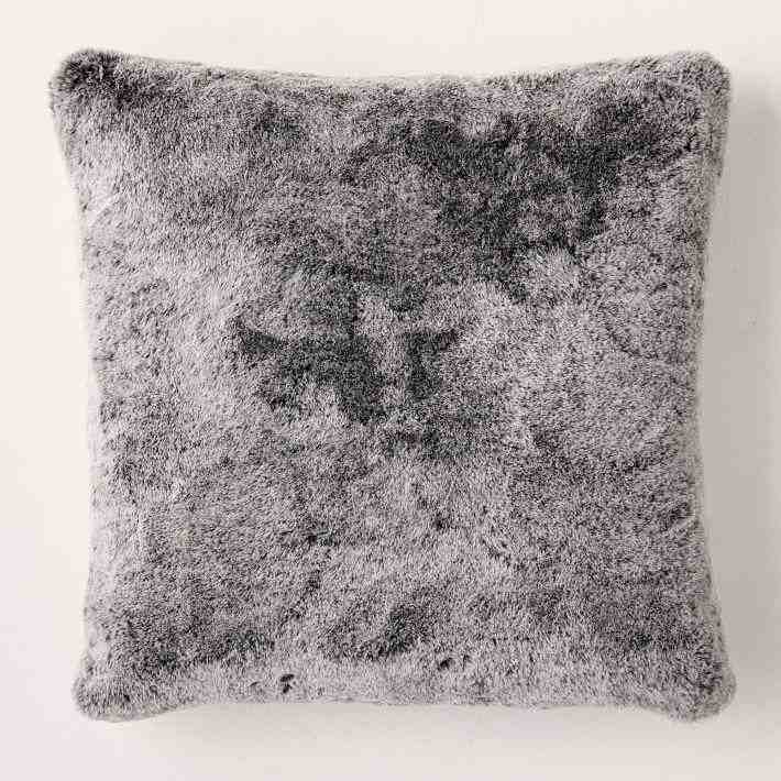 Faux Fur Chinchilla Pillow Cover , 20x20 Inches