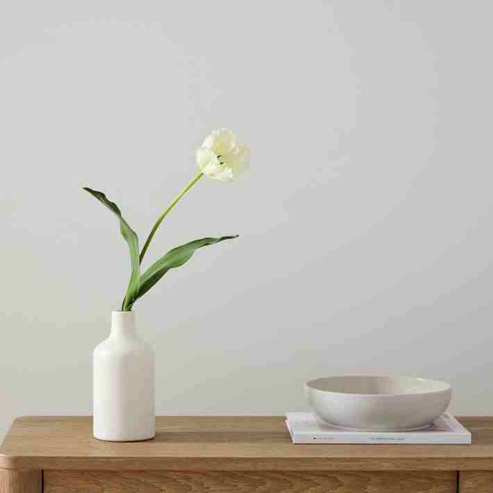 Faux White Tulip Flower, 27.5''