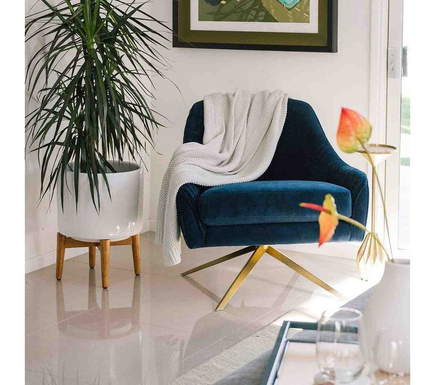 Roar + Rabbit Pleated Swivel Chair