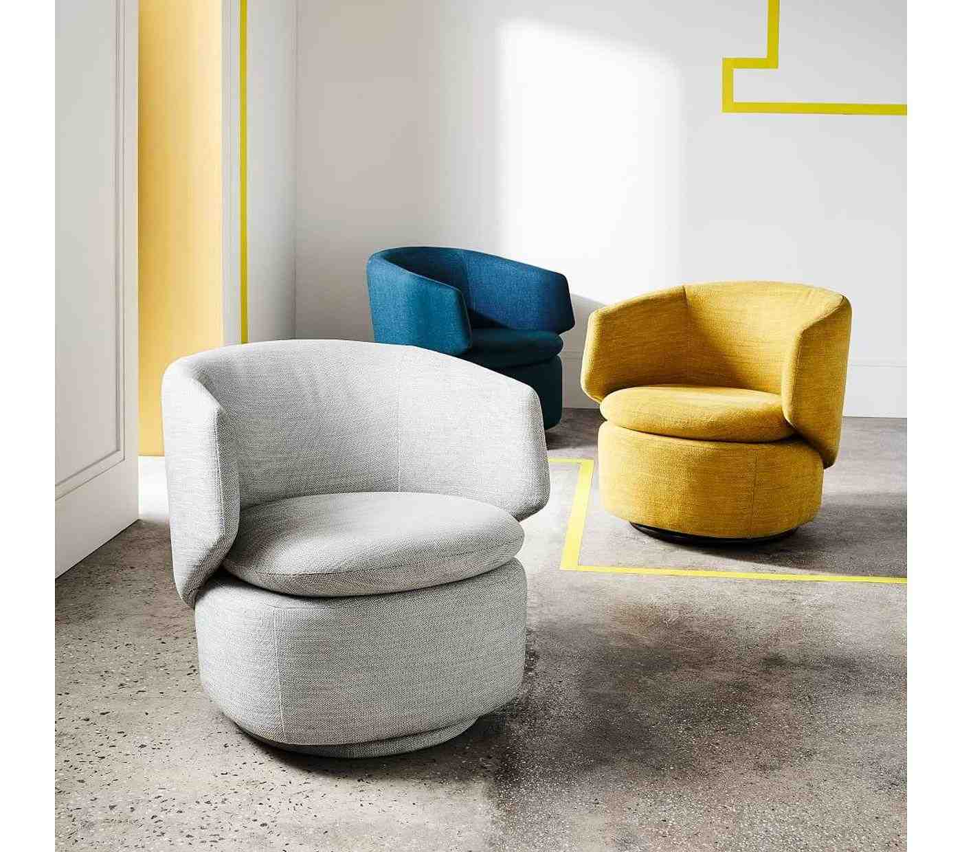 Crescent Swivel Chair