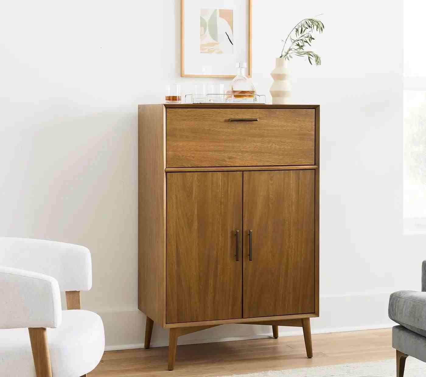 Mid-Century Bar Cabinet - Acorn