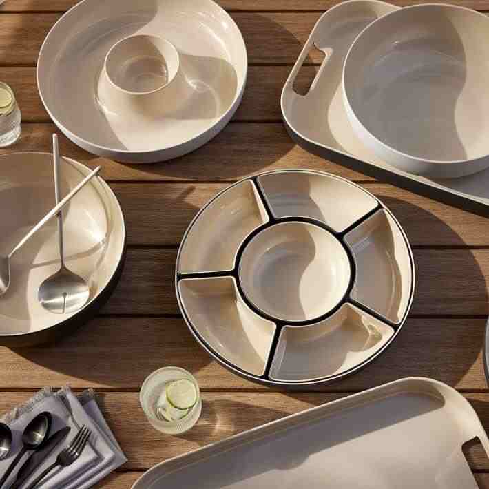 Kaloh White Melamine Serveware