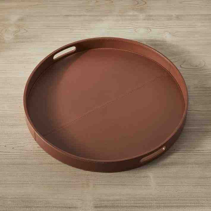 Larssen Round Saddle Leather Tray