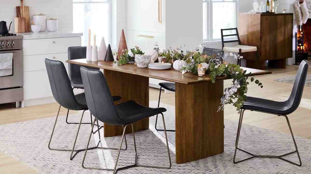 Slope Leather Dining Chair, Set of 2