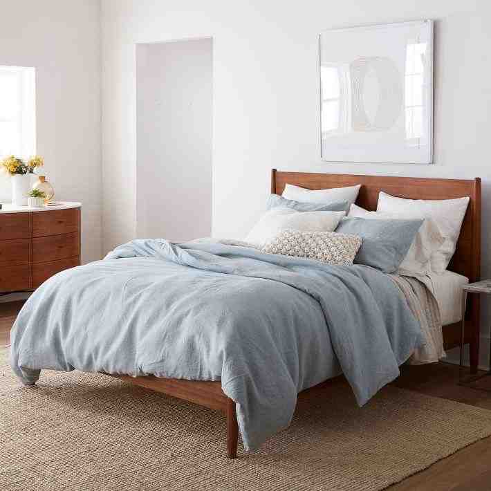 European Flax Linen Duvet, Silver Mist Melange