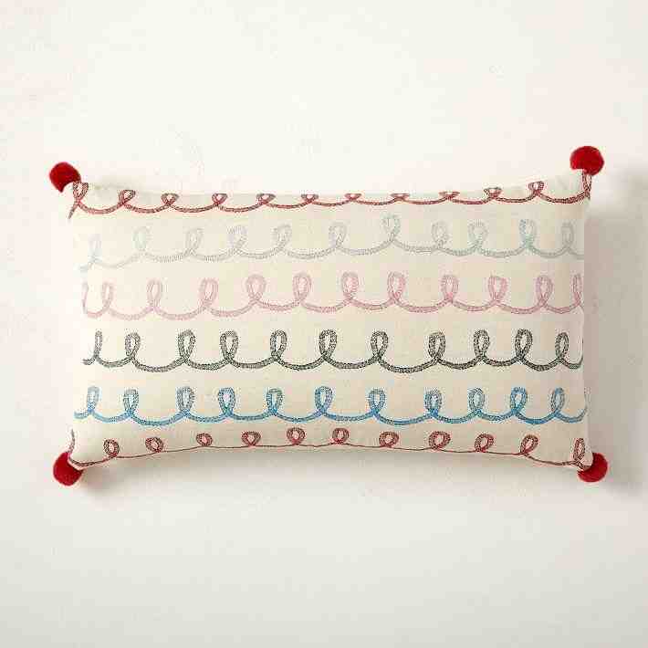Swirl Cotton Pillow Cover 12"x21" , Each