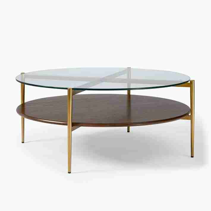 Mid-Century Art Display Round Coffee Table