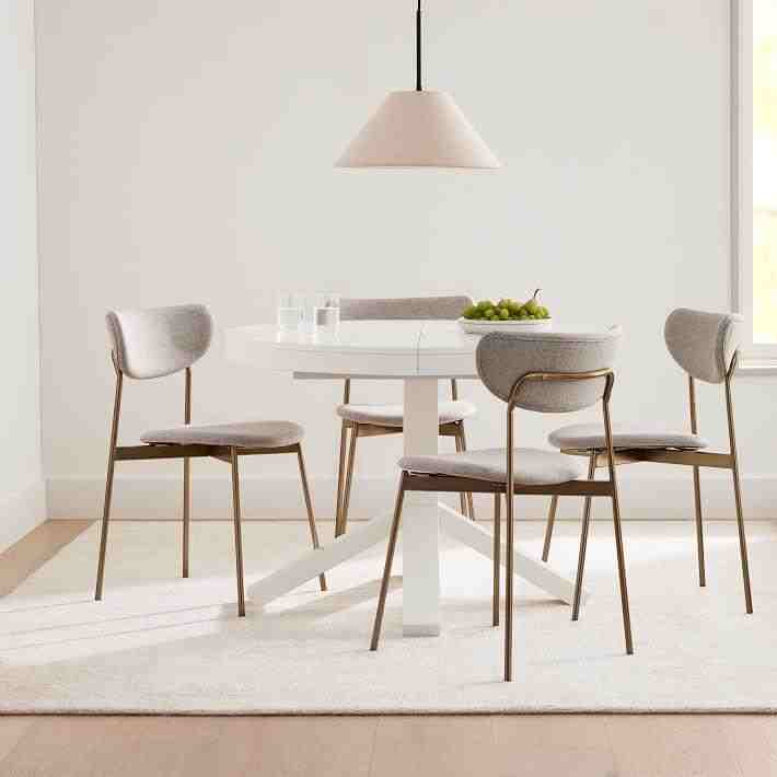 Modern Petal Fully Upholstered Dining Chair