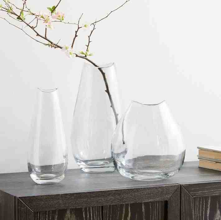 Organic Glass Collection, Clear, Vase