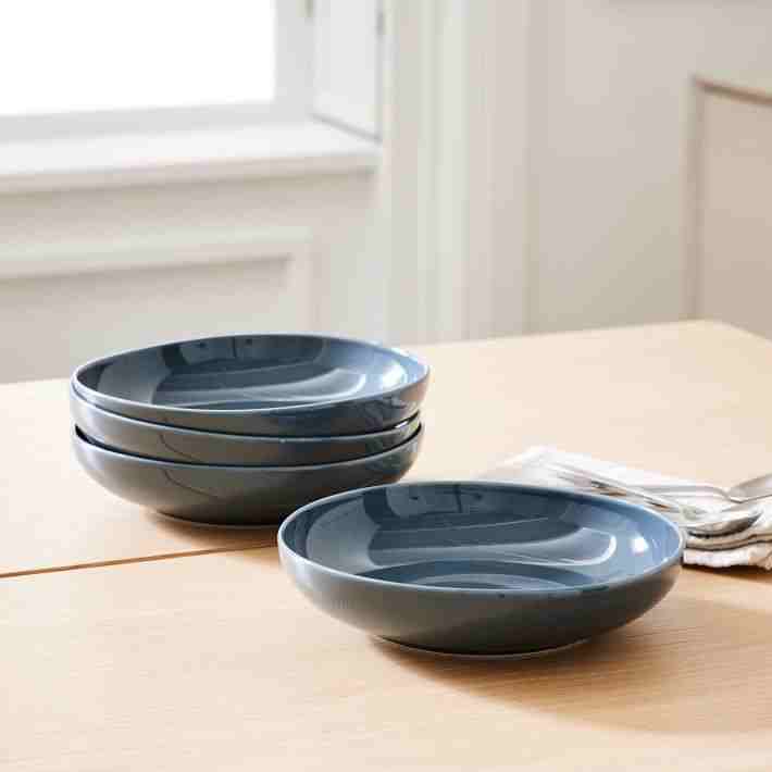 Organic Shaped Porcelain Low Bowl - Set of 4, Koala