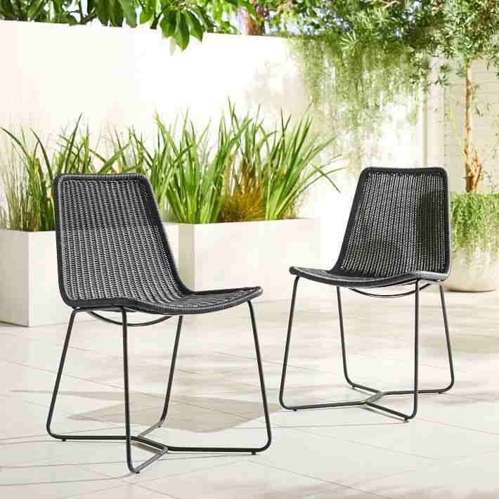 Outdoor Slope Collection, Charcoal, Dining Chair