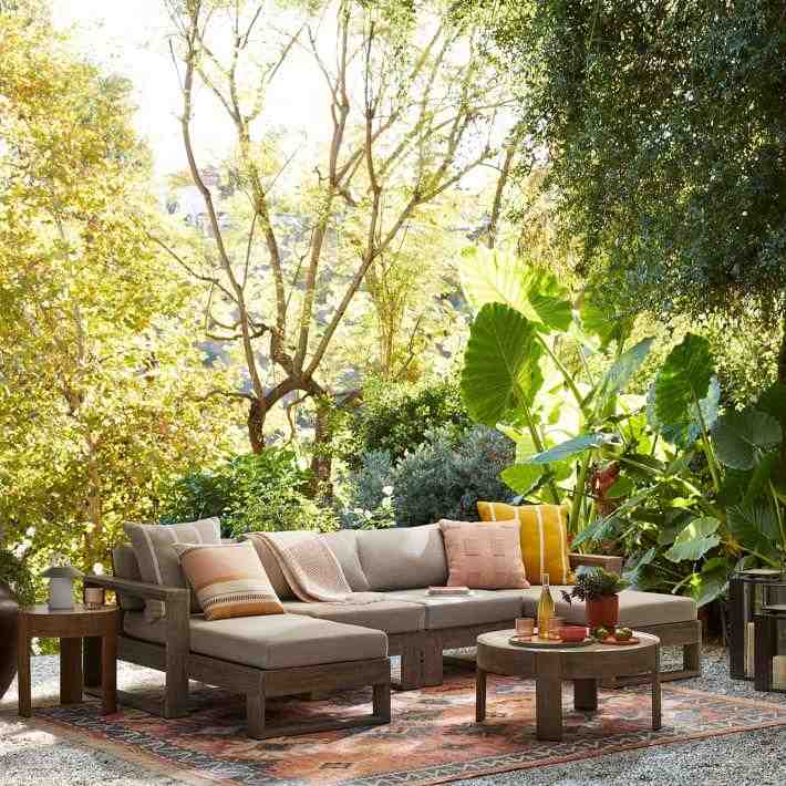 Outdoor Variegated Block Stripe Pillow, 20"x20"