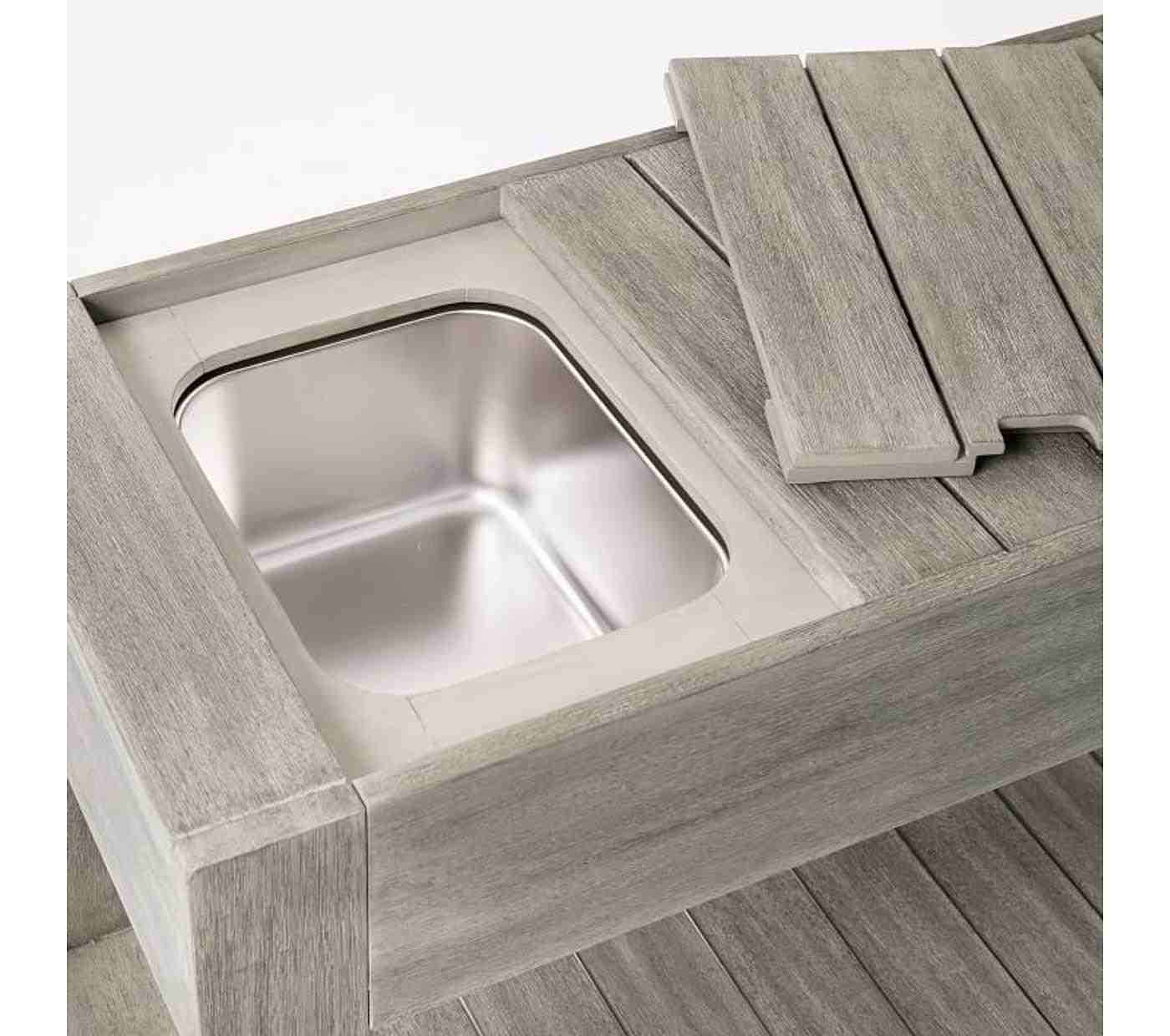 Portside Bar Island, Weathered Gray